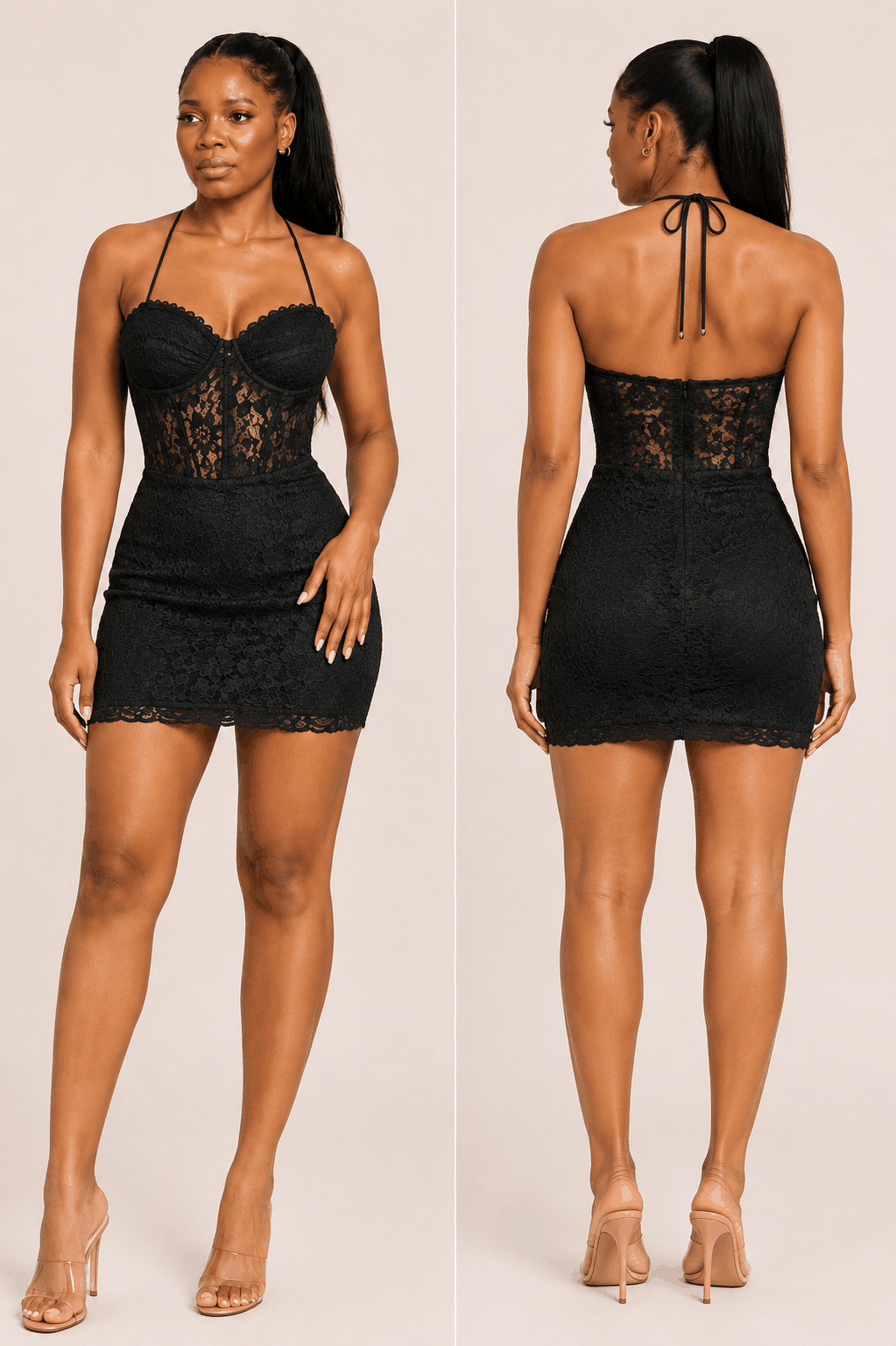 Lace Bodycon Mini Dress