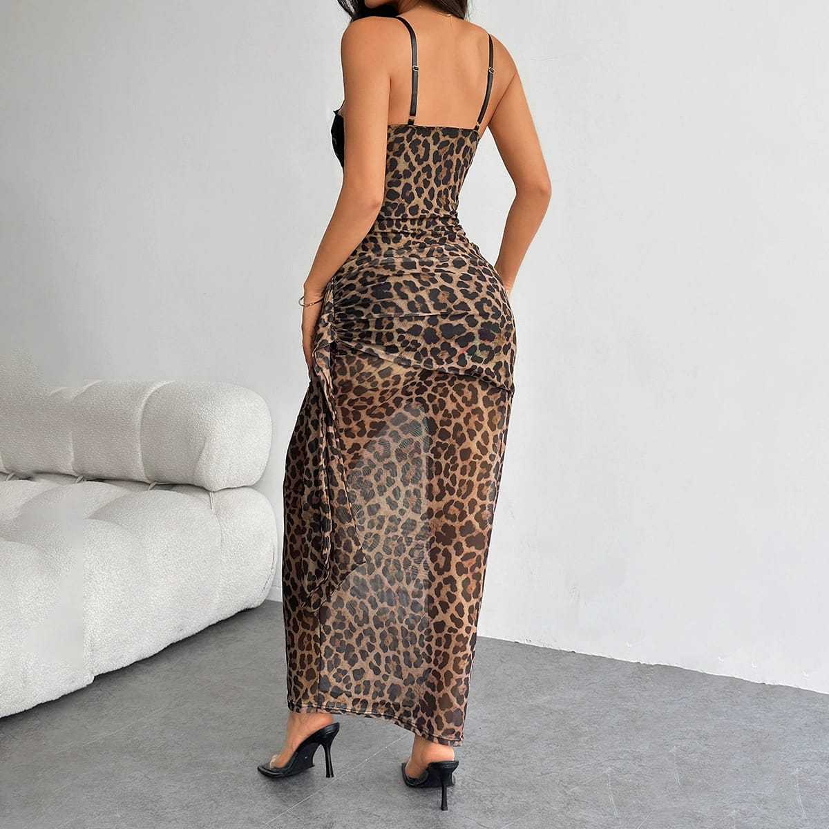 🐆 Wild Luxe Leopard Corset Maxi Dress